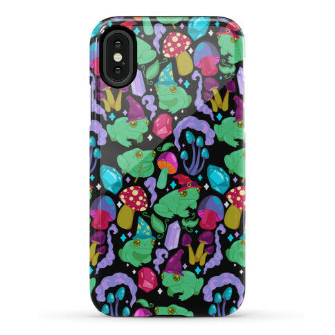 Magical Mushroom Frogs Pattern Phone Case